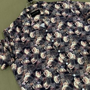 Cuban collur drop Shoulder Half Sleeve Shirt