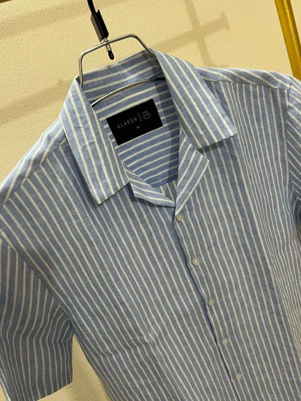 Cuban collur drop Shoulder Half Sleeve Shirt